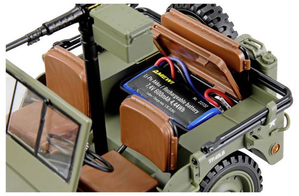 Produktbild: Amewi Jeep Willys MB Scale Crawler Brushed 1:14 RC Modellauto Elektro Crawler Allradantrieb (4WD)