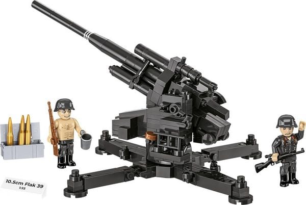 Produktbild: COBI Historical Collection 3142 - 10,5 cm Flak 39, WWII, Bausatz 1:35, 339/2 Klemmbausteine