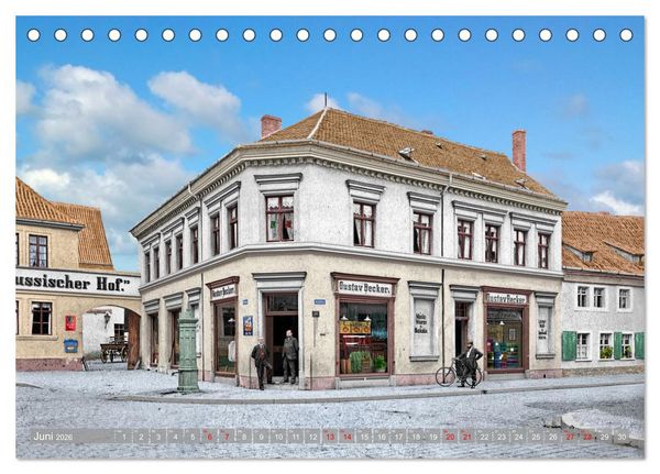 Produktbild: Historisches Aschersleben um 1900 &ndash; Kolorierte Schwarzwei&szlig;fotos (Tischkalender 2026 DIN A5 quer), CALVENDO Monatskalender