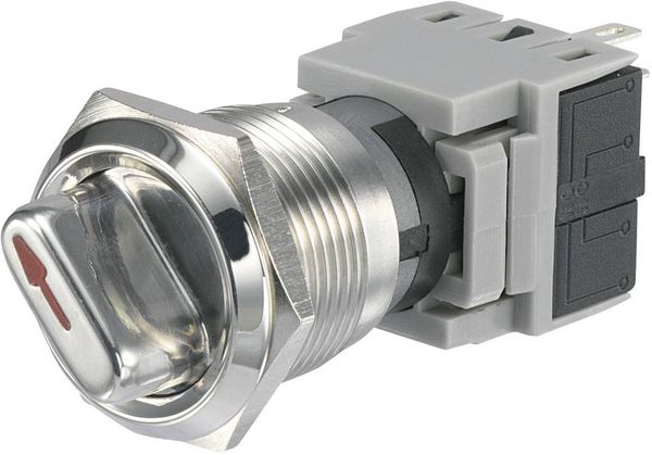 TRU COMPONENTS 704315 LAS1-BGQ-11X/21 Vandalismusgeschützter Drehschalter 250 V/AC 5 A Schaltpositionen 2 1 x 90 ° IP40 