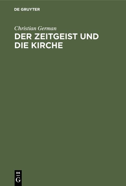 Produktbild: Der Zeitgeist und die Kirche
