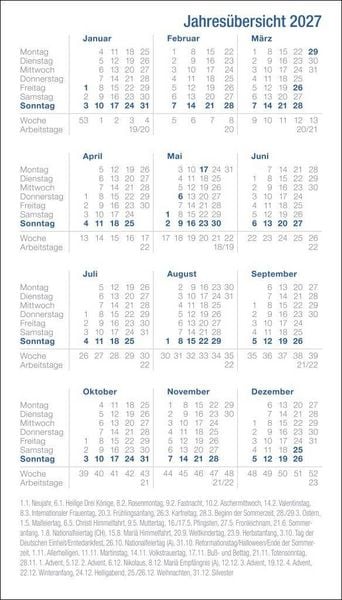 Produktbild: Leporello, schwarz Kalender 2027