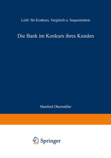 Produktbild: Die Bank im Konkurs ihres Kunden