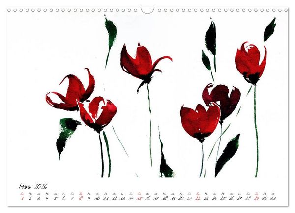 Produktbild: Asiatische Tuschmalerei (Wandkalender 2026 DIN A3 quer), CALVENDO Monatskalender