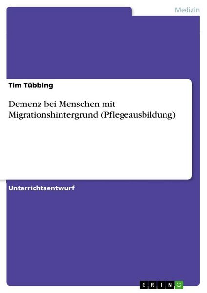 Produktbild: Demenz bei Menschen mit Migrationshintergrund (Pflegeausbildung)