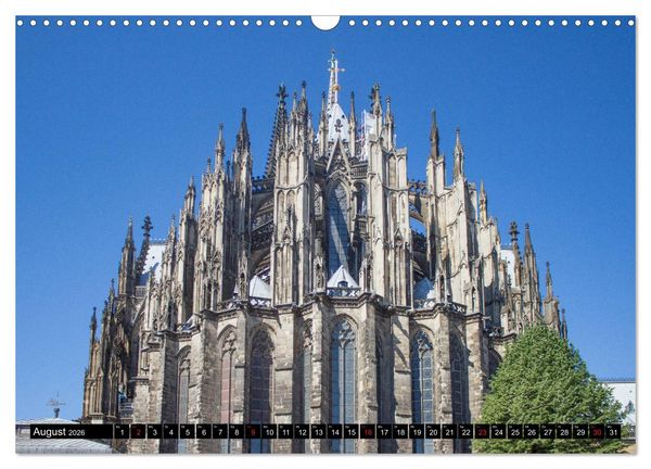 Produktbild: Kirchen in K&ouml;ln - Heilige St&auml;tten und imposante Bauten (Wandkalender 2026 DIN A3 quer), CALVENDO Monatskalender