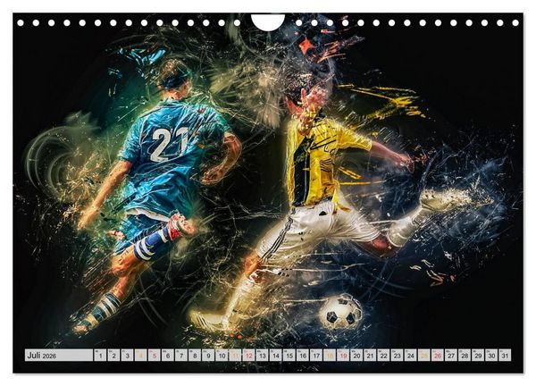 Produktbild: Fu&szlig;ball - extrem (Wandkalender 2026 DIN A4 quer), CALVENDO Monatskalender