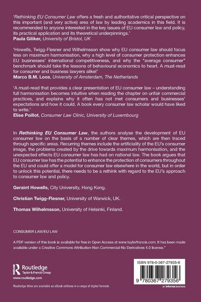 Produktbild: Rethinking EU Consumer Law
