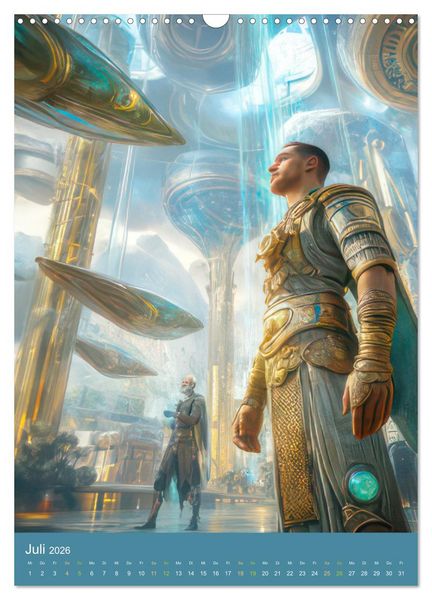 Produktbild: Fremde Zivilisationen - Science Fiction (Wandkalender 2026 DIN A3 hoch), CALVENDO Monatskalender