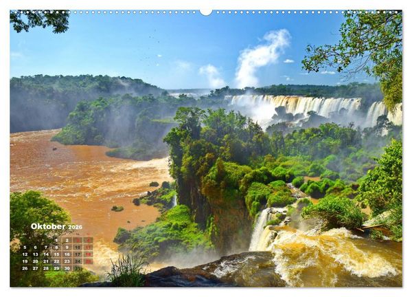 Produktbild: Argentinien. Die Iguaz&uacute;-Wasserf&auml;lle (hochwertiger Premium Wandkalender 2026 DIN A2 quer), Kunstdruck in Hochglanz
