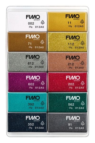Produktbild: STAEDTLER FIMO ofenh&auml;rtende Modelliermasse FIMO effect 8013 Sparkle Colours, 12 x 25g Halbbl&ouml;cken