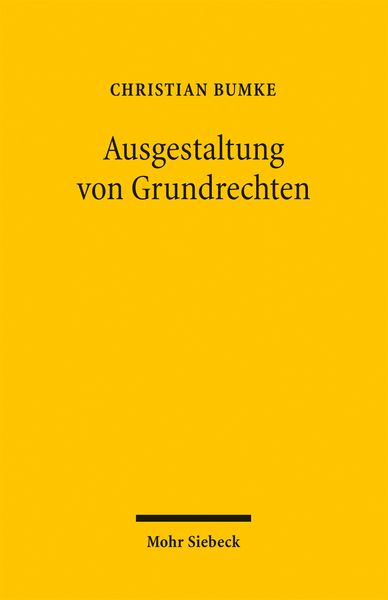 Produktbild: Ausgestaltung von Grundrechten