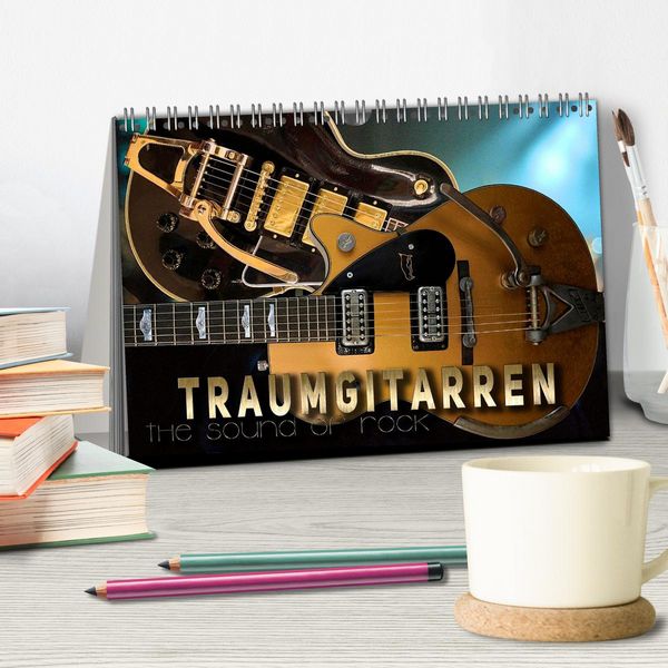 Produktbild: Traumgitarren - the Sound of Rock (Tischkalender 2026 DIN A5 quer), CALVENDO Monatskalender
