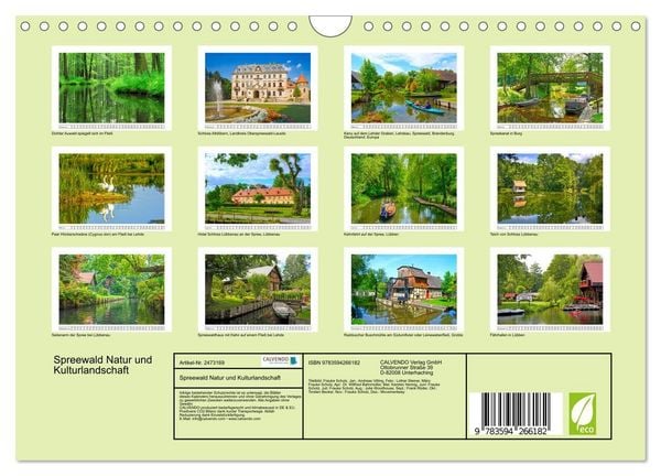 Produktbild: Spreewald Natur und Kulturlandschaft (Wandkalender 2027 DIN A4 quer), CALVENDO Monatskalender