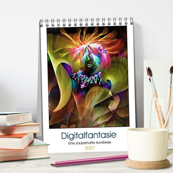 Produktbild: Digitalfantasie (Tischkalender 2027 DIN A5 hoch), CALVENDO Monatskalender