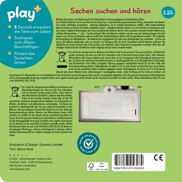 Produktbild: Play+ Mein allererstes Soundbuch Im Dschungel - ab 12 Monate