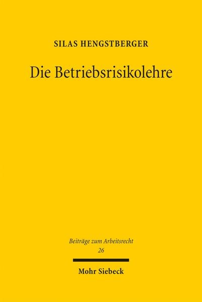 Produktbild: Die Betriebsrisikolehre