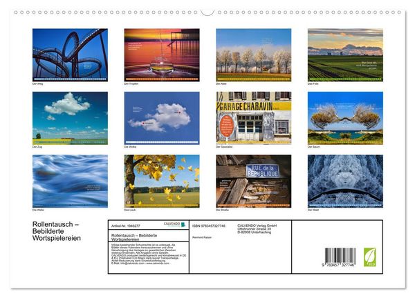 Produktbild: Rollentausch &ndash; Bebilderte Wortspielereien (hochwertiger Premium Wandkalender 2026 DIN A2 quer), Kunstdruck in Hochglanz
