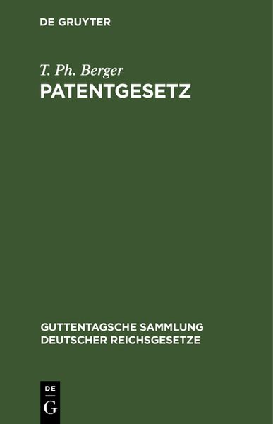 Produktbild: Patentgesetz