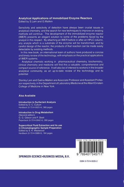 Produktbild: Analytical Applications of Immobilized Enzyme Reactors