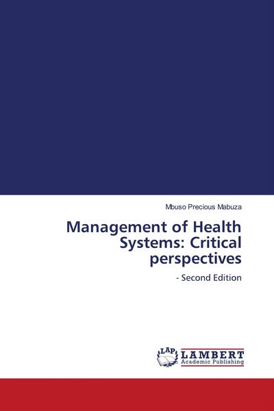 Produktbild: Management of Health Systems: Critical perspectives