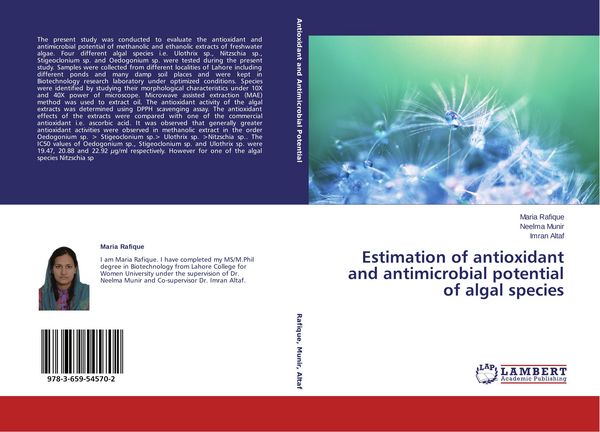 Produktbild: Estimation of antioxidant and antimicrobial potential of algal species