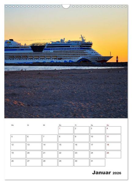 Produktbild: Warnem&uuml;nde Urlaub f&uuml;r zu Hause (Wandkalender 2026 DIN A3 hoch), CALVENDO Monatskalender