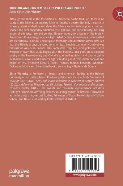 Produktbild: The Bible in American Poetic Culture