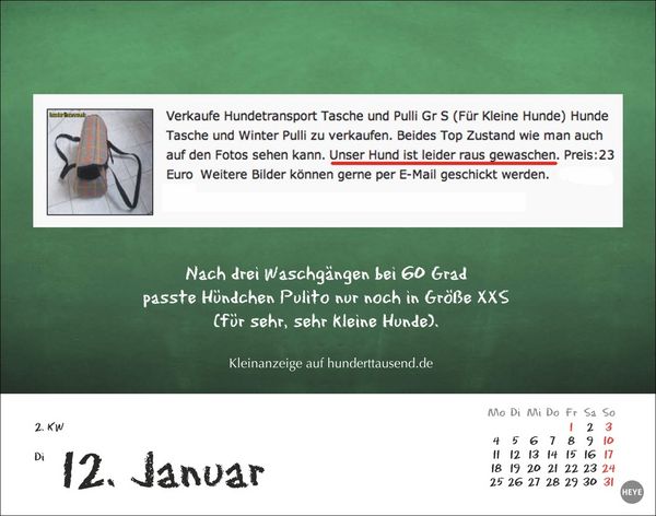Produktbild: Bastian Sick Tagesabrei&szlig;kalender 2027