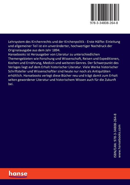 Produktbild: Lehrsystem des Kirchenrechts und der Kirchenpolitik