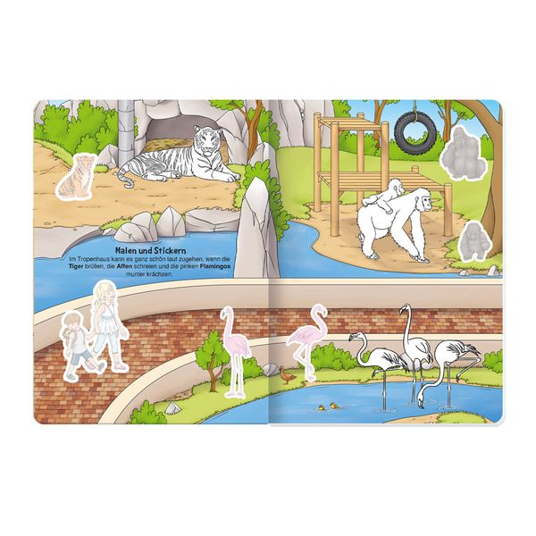 Produktbild: TR&Ouml;TSCH - Besch&auml;ftigungskoffer Mein bunter Koffer Alle meine Zootiere | Koffer mit einem Spiel- und Malbuch, Stickerseiten und Minipostern | Ab 3 Jahr