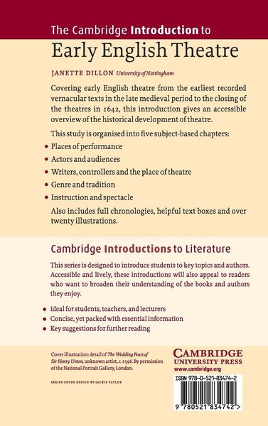Produktbild: The Cambridge Introduction to Early English Theatre