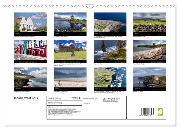 Produktbild: Irlands Westk&uuml;ste (Wandkalender 2026 DIN A3 quer), CALVENDO Monatskalender