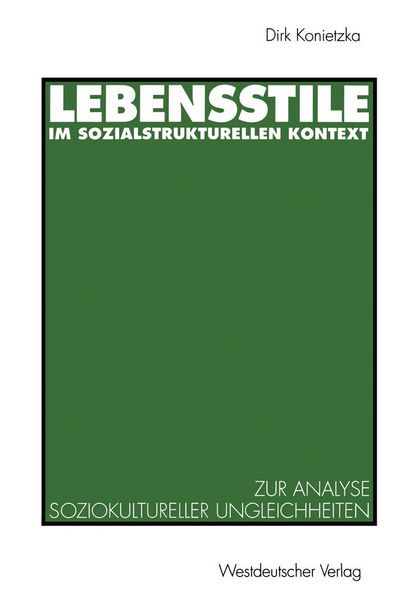Produktbild: Lebensstile im sozialstrukturellen Kontext