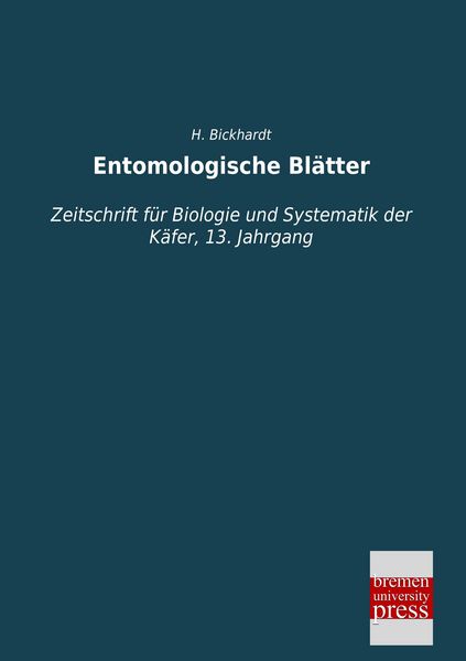 Produktbild: Entomologische Bl&auml;tter