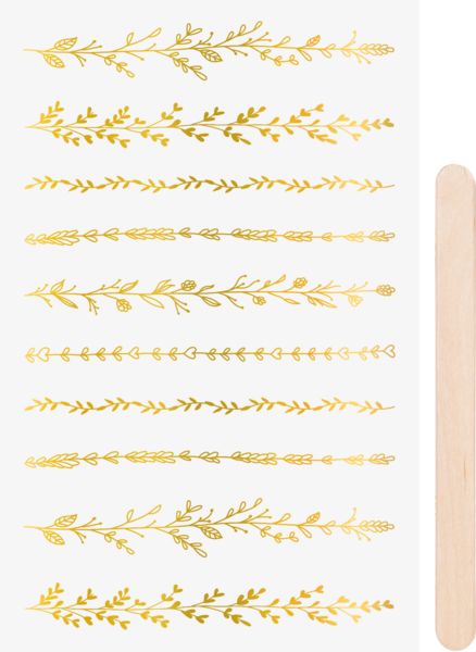 Produktbild: Rubbelsticker &bdquo;Bord&uuml;ren&ldquo; | 100&times;190 mm, goldfarben gl&auml;nzend, 1 Blatt