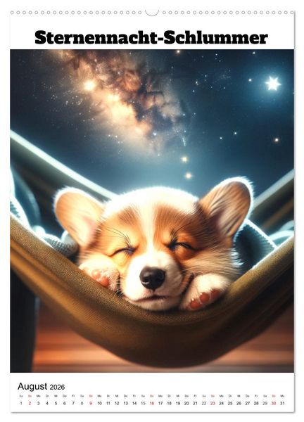 Produktbild: Hundewelpen zum Verlieben (hochwertiger Premium Wandkalender 2026 DIN A2 hoch), Kunstdruck in Hochglanz