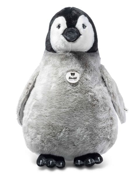 Produktbild: Steiff 075728 - Flaps Pinguin, stehend, grau, Pl&uuml;sch, 60 cm