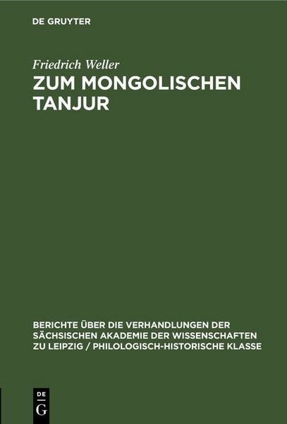 Produktbild: Zum Mongolischen Tanjur