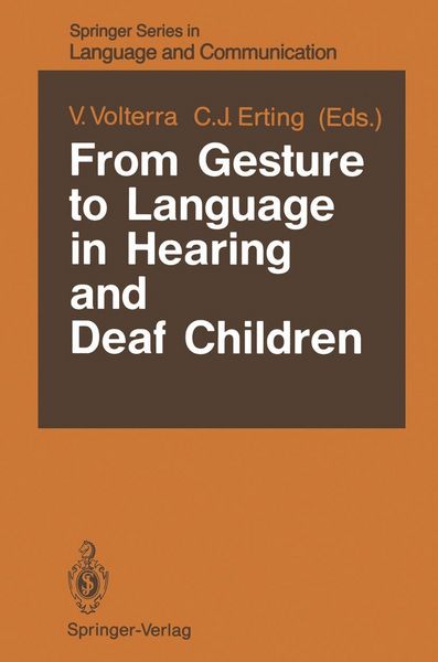 Produktbild: From Gesture to Language in Hearing and Deaf Children
