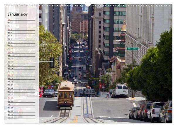 Produktbild: SAN FRANCISCO Traumstadt in Kalifornien (hochwertiger Premium Wandkalender 2026 DIN A2 quer), Kunstdruck in Hochglanz