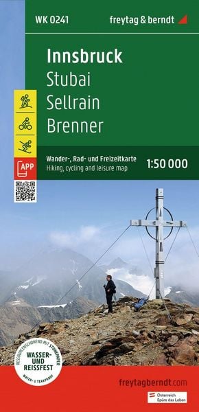 Produktbild: freytag & berndt Wanderkarte WK 0241 Innsbruck, Stubai - Sellrain - Brenner 1:50.000