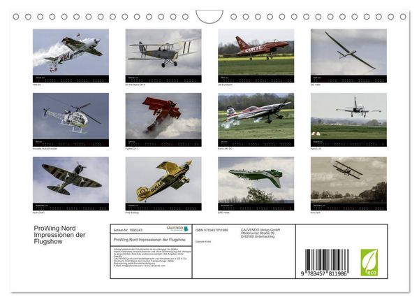 Produktbild: ProWing Nord Impressionen der Flugshow (Wandkalender 2026 DIN A4 quer), CALVENDO Monatskalender