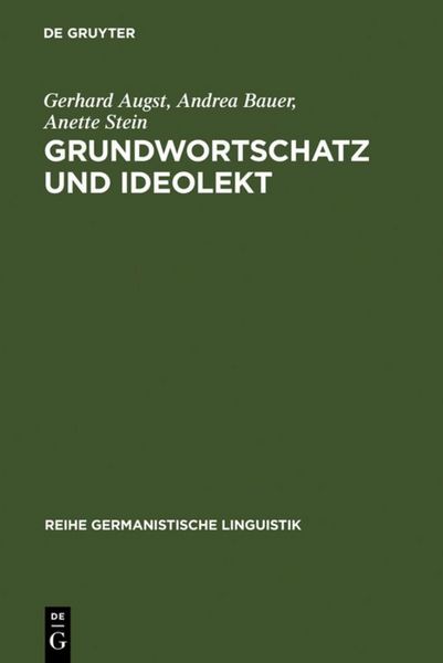 Produktbild: Grundwortschatz und Ideolekt