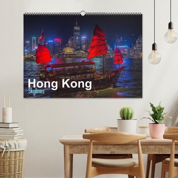 Produktbild: Hong Kong - Skylines (Wandkalender 2026 DIN A2 quer), CALVENDO Monatskalender