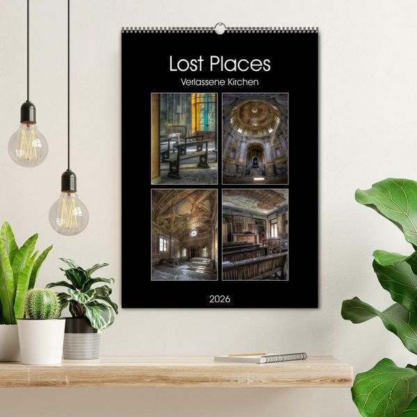 Produktbild: Lost Places - Verlassene Kirchen (Wandkalender 2026 DIN A2 hoch), CALVENDO Monatskalender