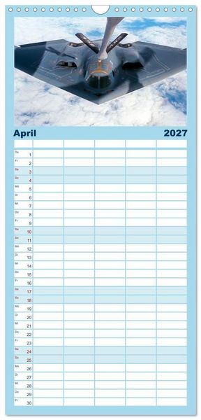Produktbild: Familienplaner 2027 - Kampfjets - D&uuml;senj&auml;ger-Kalender mit 5 Spalten (Wandkalender, 21 x 45 cm) CALVENDO