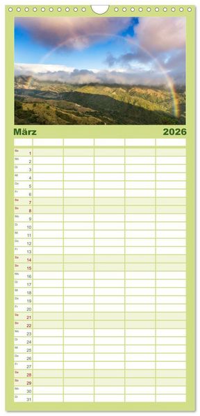 Produktbild: Familienplaner 2026 - Costa Rica - Tierwelt und Landschaften mit 5 Spalten (Wandkalender, 21 x 45 cm) CALVENDO