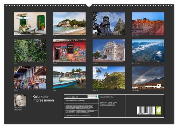 Produktbild: Kolumbien Impressionen (hochwertiger Premium Wandkalender 2026 DIN A2 quer), Kunstdruck in Hochglanz