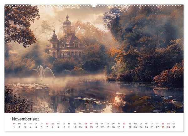 Produktbild: Verwunschene G&auml;rten - Eine Zeitreise (Wandkalender 2026 DIN A2 quer), CALVENDO Monatskalender